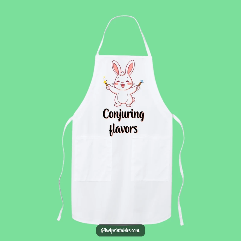 Kitchen Magic Funny Rabbit Apron: Cook with Wonder, Cute Funny Gift