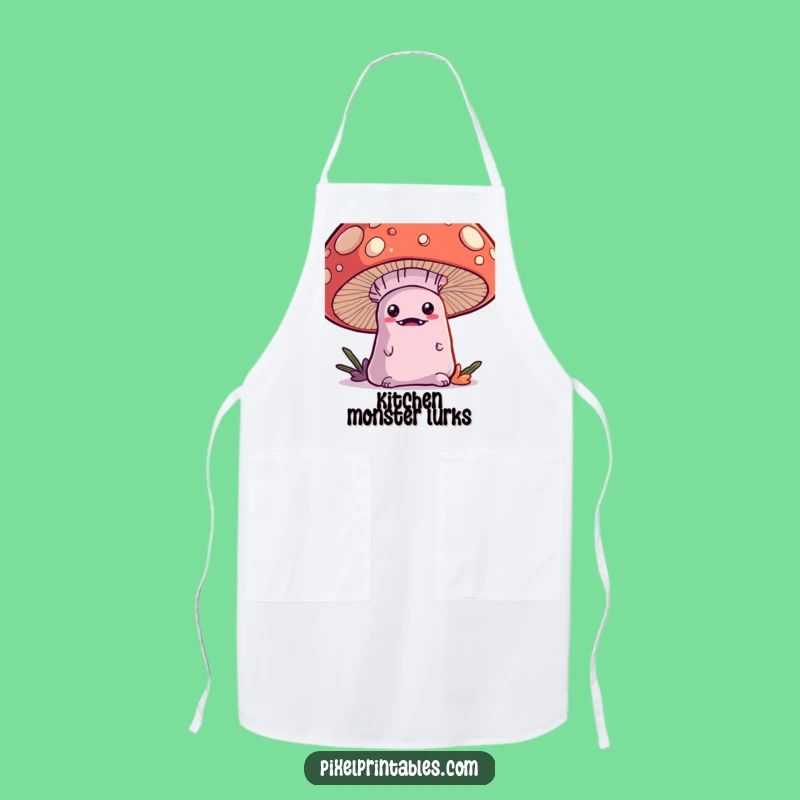 Funny Kawaii Monster Kitchen Apron: Cook with Cuteness!