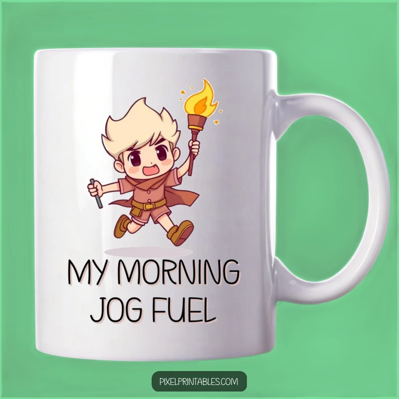 Funny Determination Torch Runner Mug: A Hilarious Gift for the Go-Getter