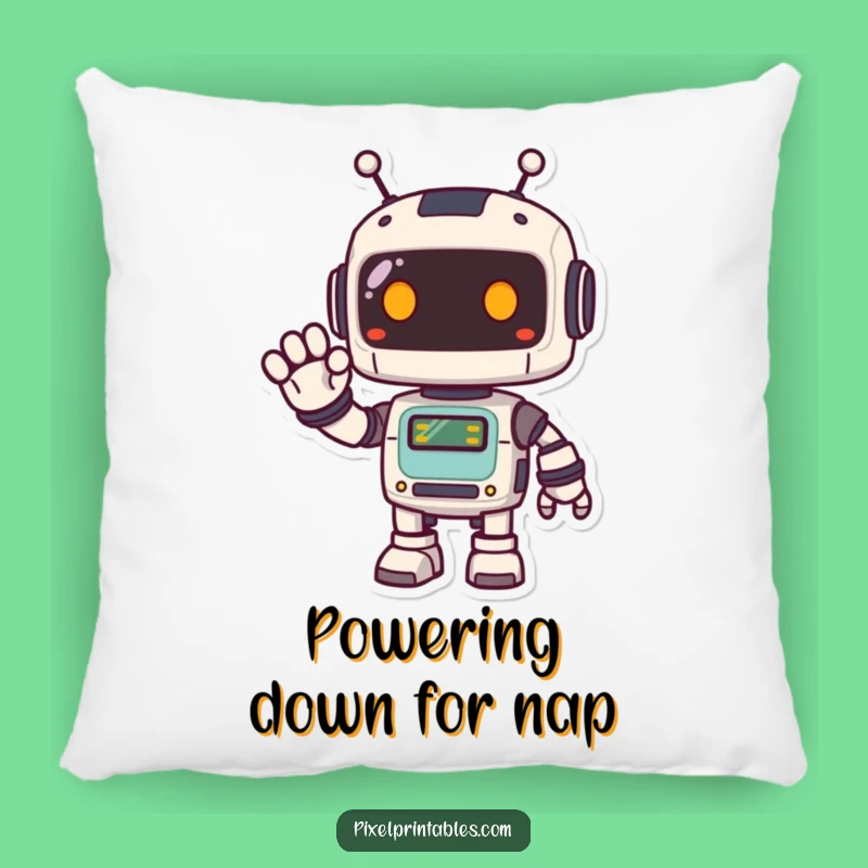 Cozy Funny Pixel Robot Pillow: Soft Retro Bot Cushion, Perfect Gift