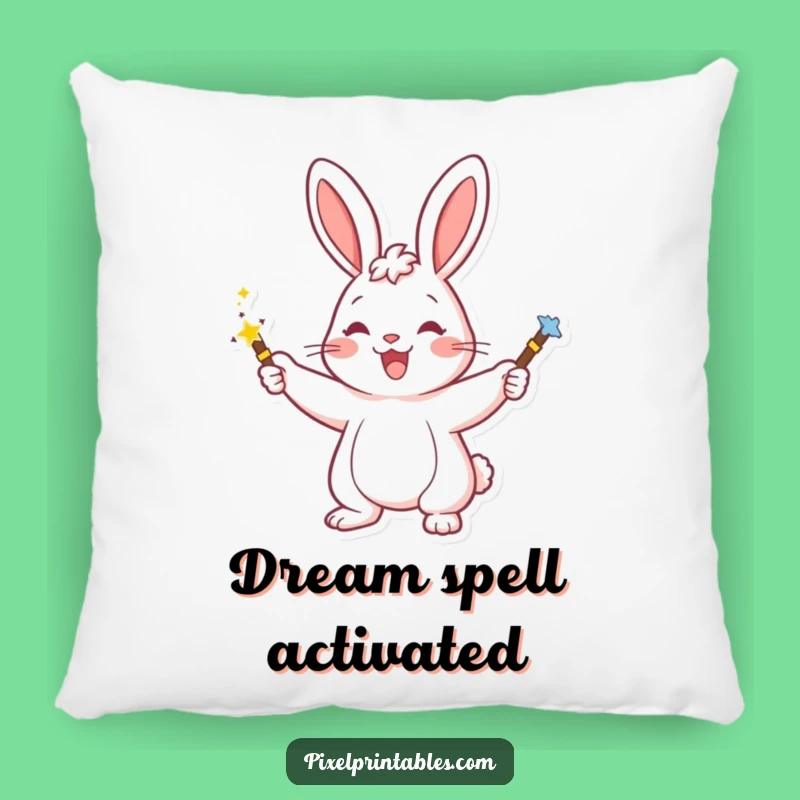 Cozy Funny Rabbit Magic Pillow: Snuggle Up with Spells, Adorable Funny Gift