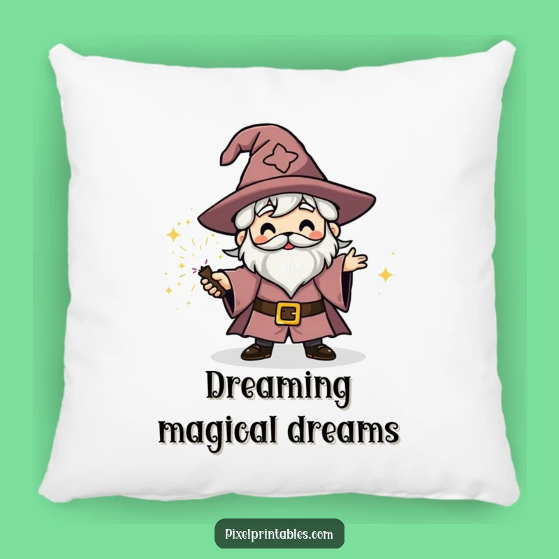Funny Block Wizard Pillow: Cozy Spell Casting Cushion, Comfy Funny Gift