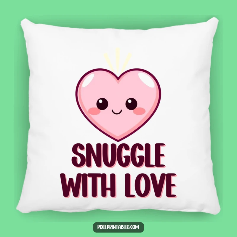 Funny Pixel Heart Pillow - Cozy Glowing Comfort, Perfect Gift!