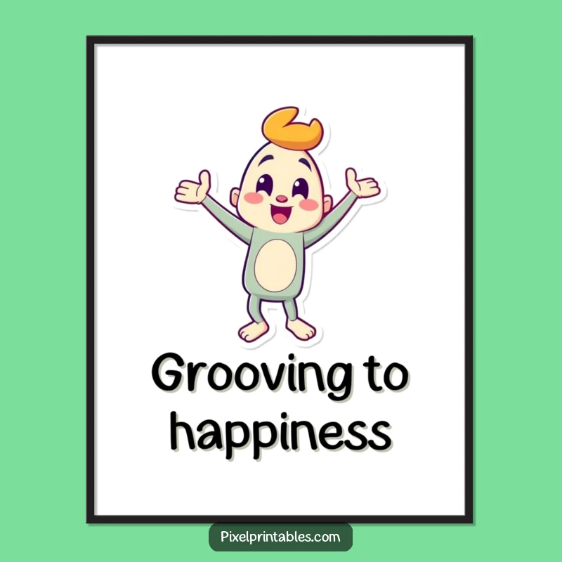 Funny Goofy Dancer Digital Art: Cheerful Moves for Your Walls