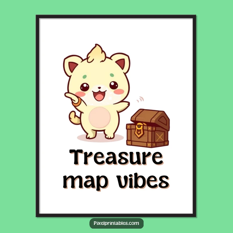 Funny Pixel Treasure Digital Art - Instant Creature Decor, Perfect Creative Gift!