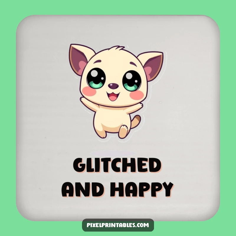 Funny Pixel Creature Coaster - Retro Drink Protection Gift!