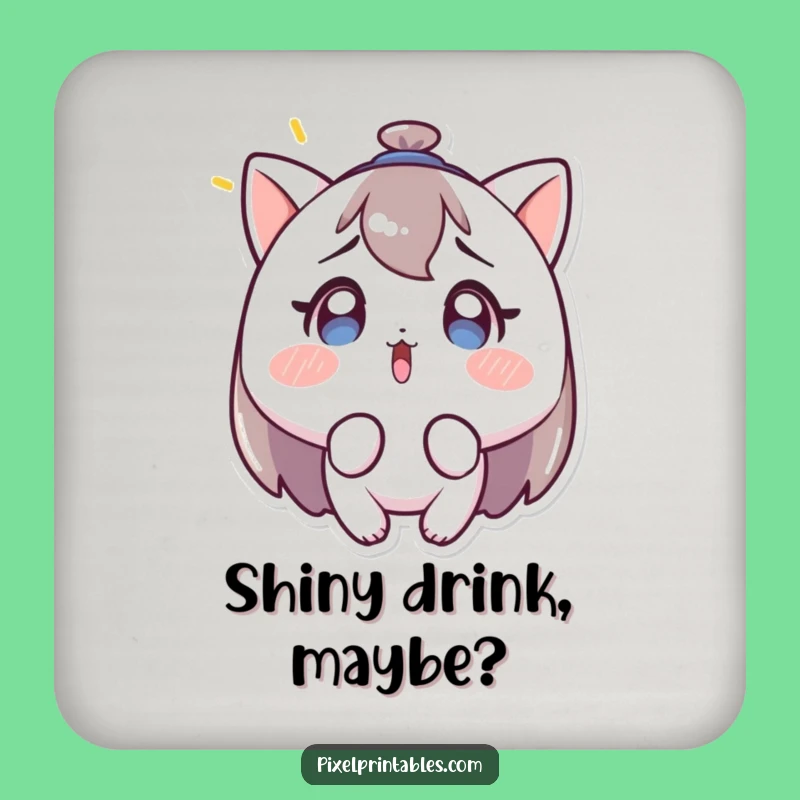 Funny Surprised Character Coasters: Protect Surfaces with a Startled Smile