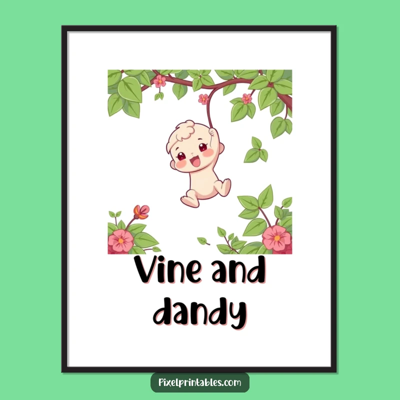 Funny Vine Swinger Poster: Bring Playful Adventure to Your Walls