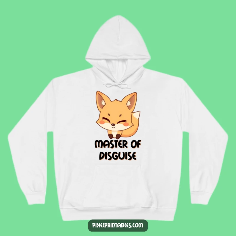 Cozy Funny Pixel Fox Hoodie: Mischievous Climber Sweatshirt, Great Gift