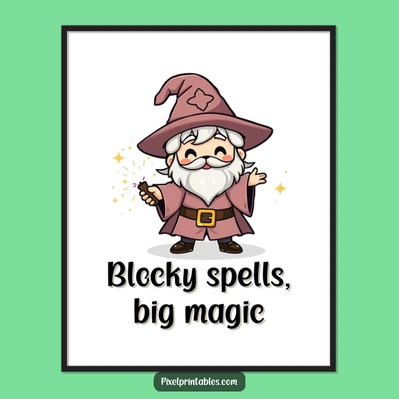Free Printable Wizard Wall Art: Funny Magic Decor! Downloadable Art Gift