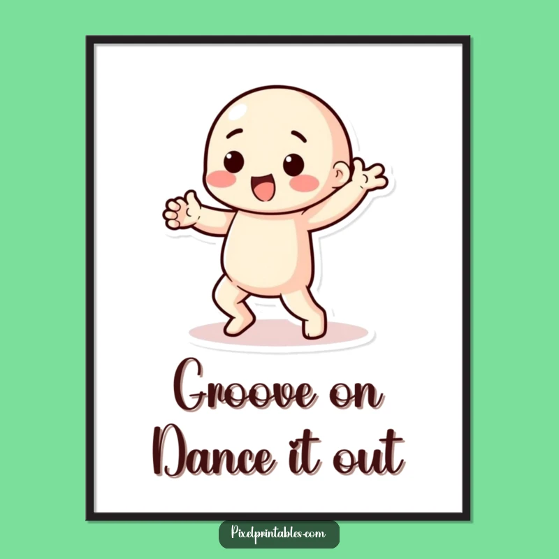 Free Printable Pixel Dance Wall Art: Funny Chunky Limbs, Downloadable Retro Decor!
