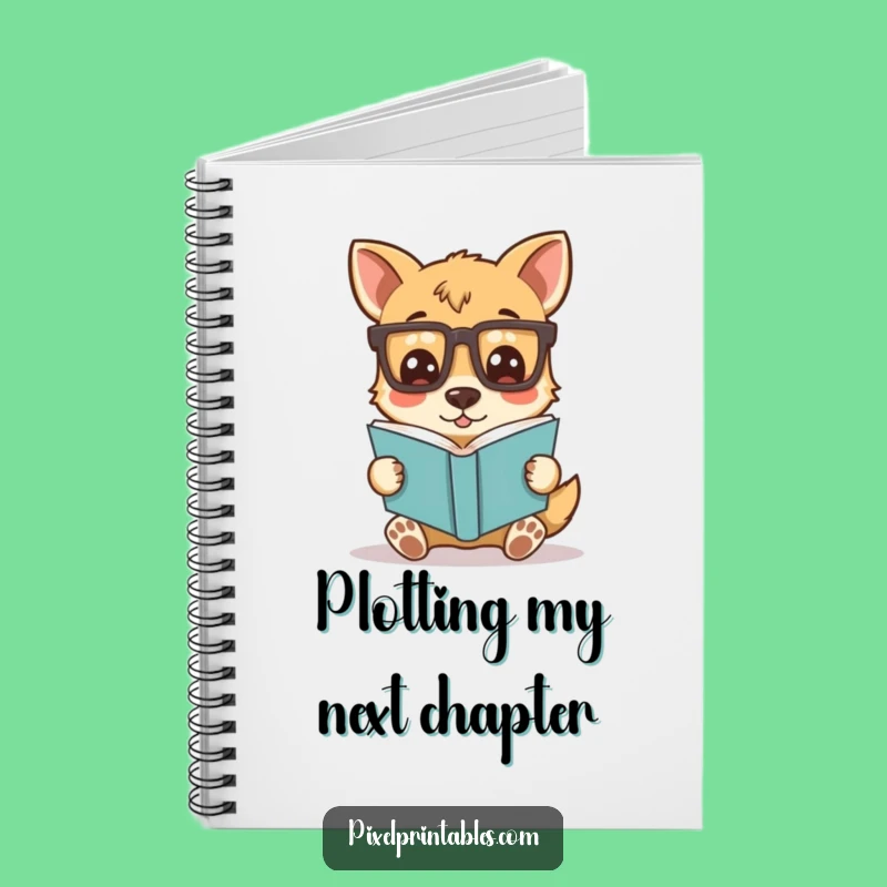 Funny Pixel Dog Notebook: Jot Down Ideas with Nerdy Wisdom
