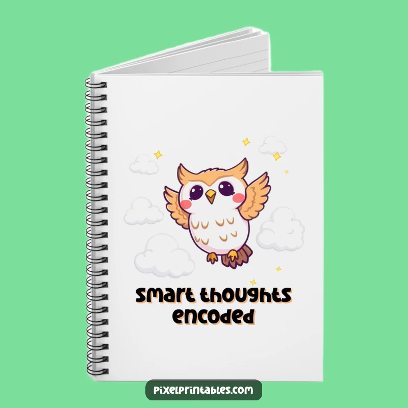 Funny Pixel Owl Notebook: Jot Down Ideas with a Funny Gift
