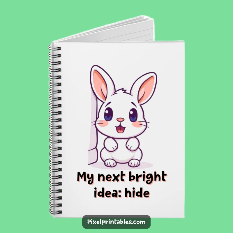 Funny Pixelated Rabbit Notebook: Jot Down Surprises with Retro Pixel Art