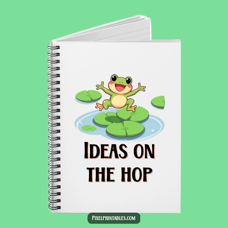 Funny Pixel Frog Notebook: Journal Leaping Character Pages, Ideal Funny Gift