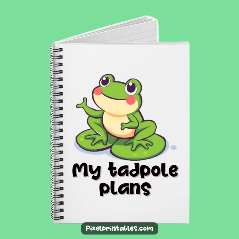 Funny Pixel Frog Notebook: Jot Down Ideas with Retro Charm