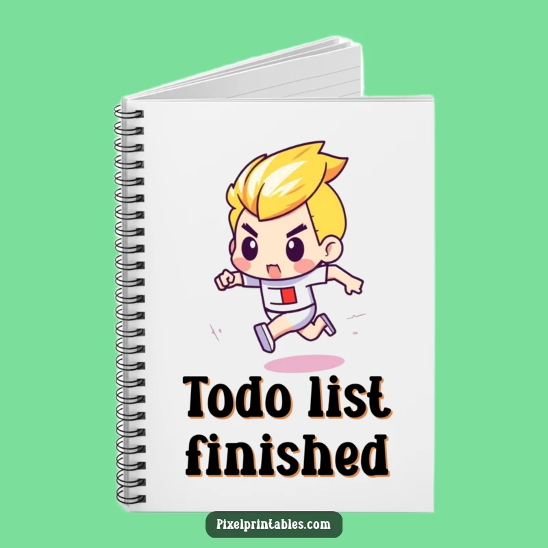 Funny Pixel Race Notebook: Determined Character's Retro Logbook Gift
