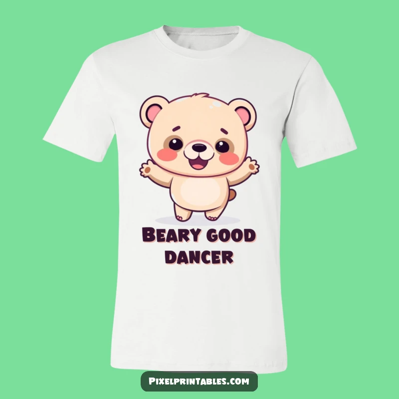 Funny Pixel Bear T-Shirt: Silly Dance for a Fun Funny Gift