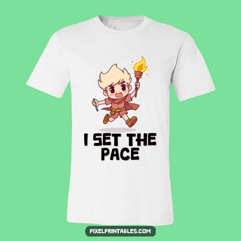Funny Determination Torch Runner T-Shirt: Humorous Apparel for the Ambitious Soul