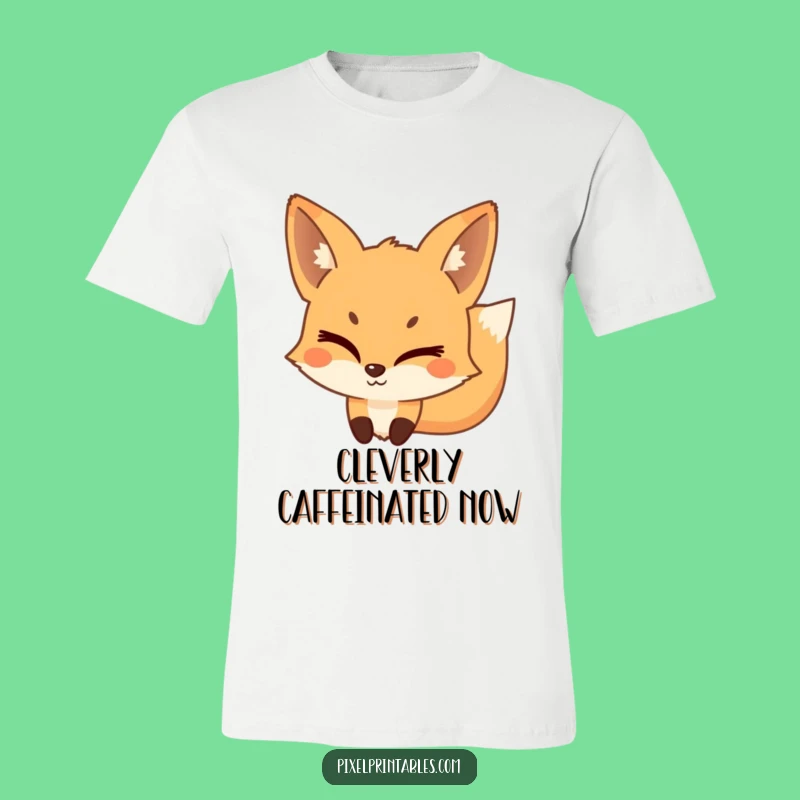 Funny Pixel Fox T-Shirt: Mischievous Wink Tee, Perfect Humorous Gift