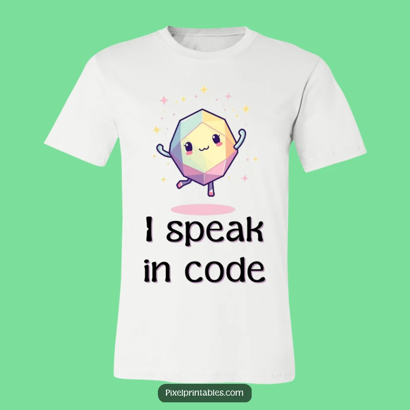 Funny Pixelated Geometric Shape Dancing T-Shirt - Retro Gamer Tee