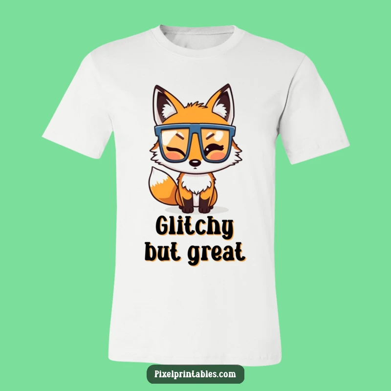 Funny Pixel Fox T-Shirt: Cool Retro Gamer Apparel