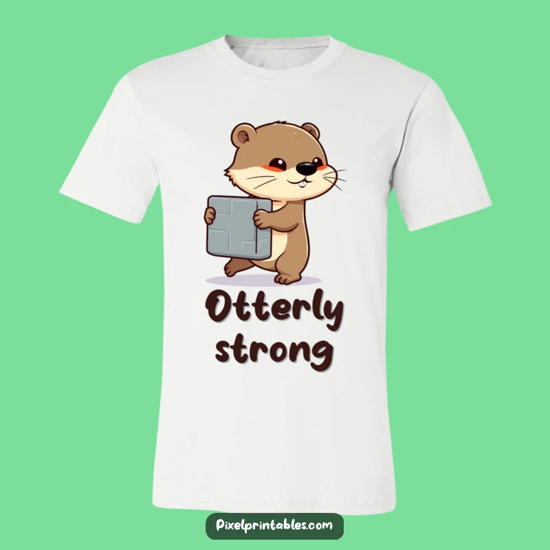 Funny Otter Block Push T-Shirt: Get It Done Style, Great Funny Gift