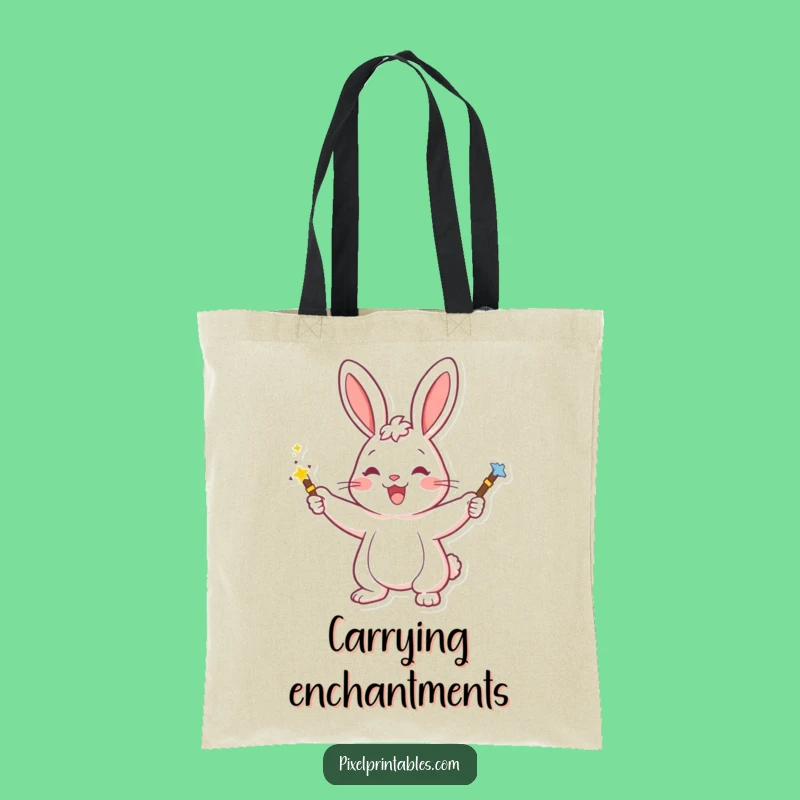 Charming Funny Rabbit Magic Tote Bag: Carry Your Charm, Delightful Funny Gift