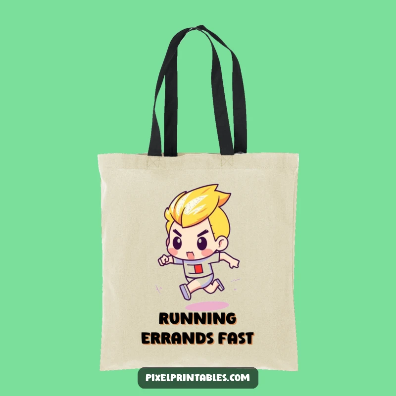 Funny Pixel Race Tote Bag: Determined Racer's Retro Gear Carrier Gift